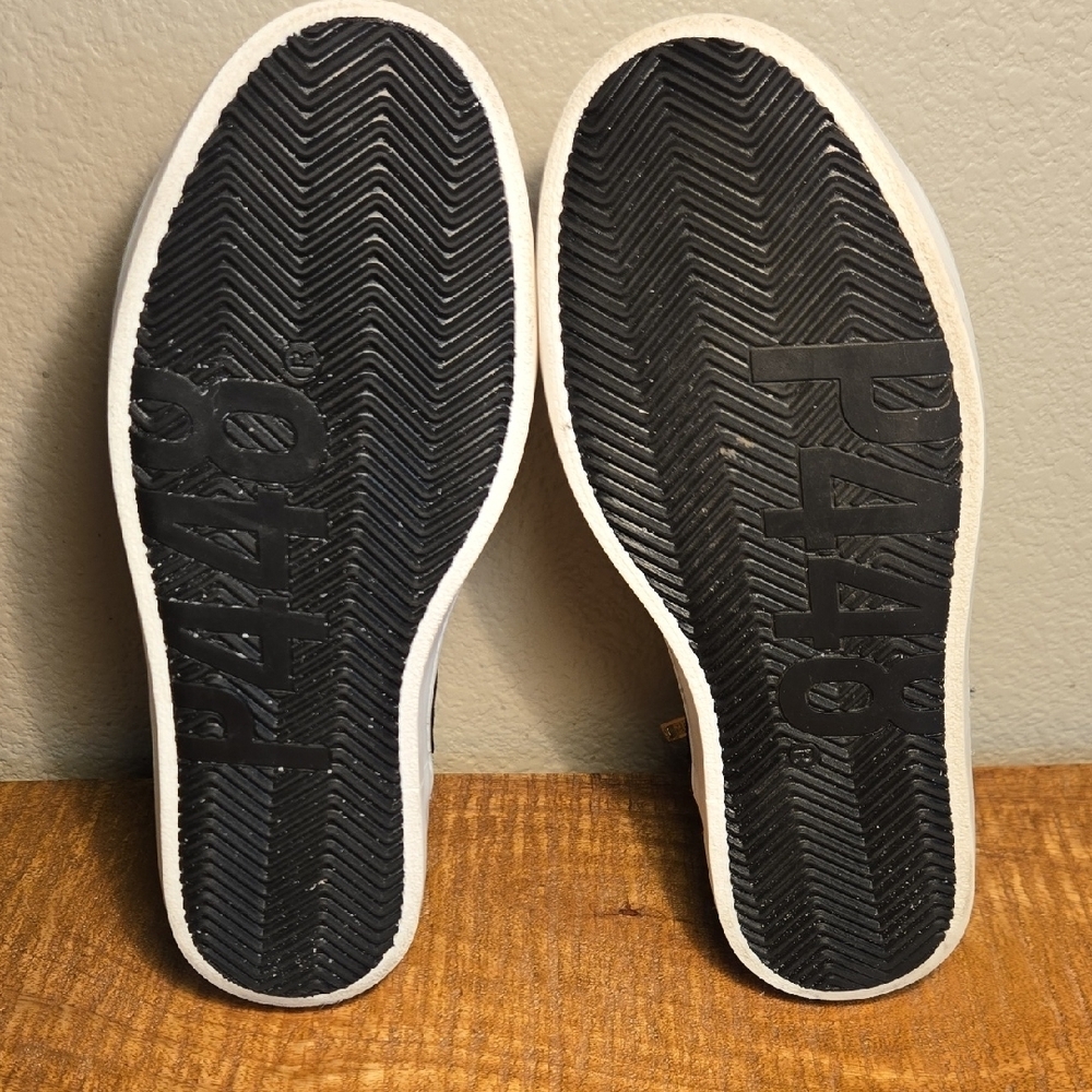 P448 Black and‎ Brown Leopard Print Sneakers - Picture 5 of 9